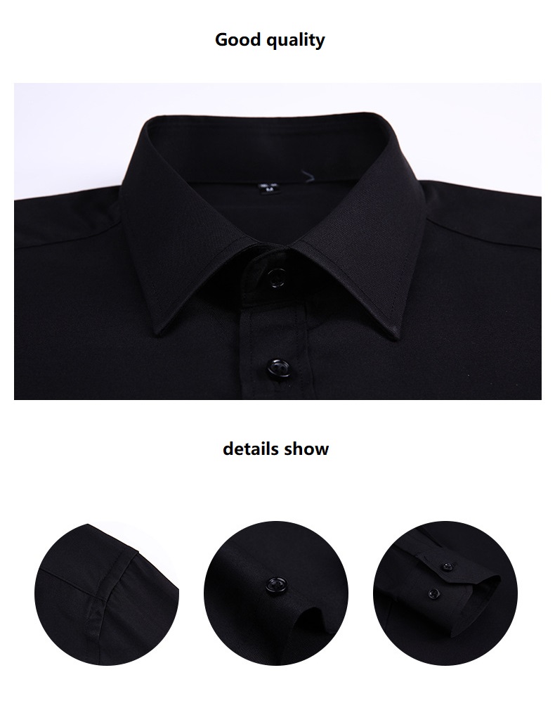 Nonwoven Weaving Method Autumn Long Sleeve Plus Size Men's Shirts For Business Attire