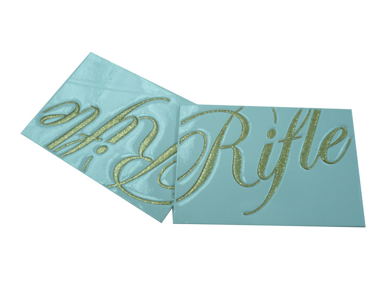 White Jeans Washable Embossed Leather Patches With Customized Size and Logo