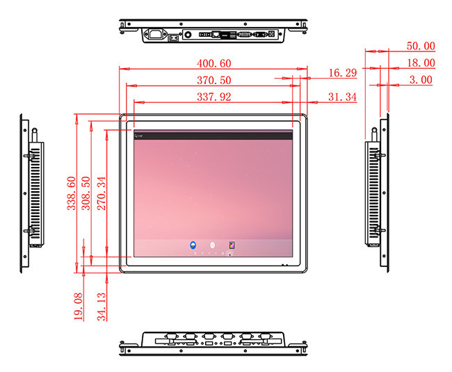 17-Inch Versatile Android Screen for Industrial Monitoring and Security Systems