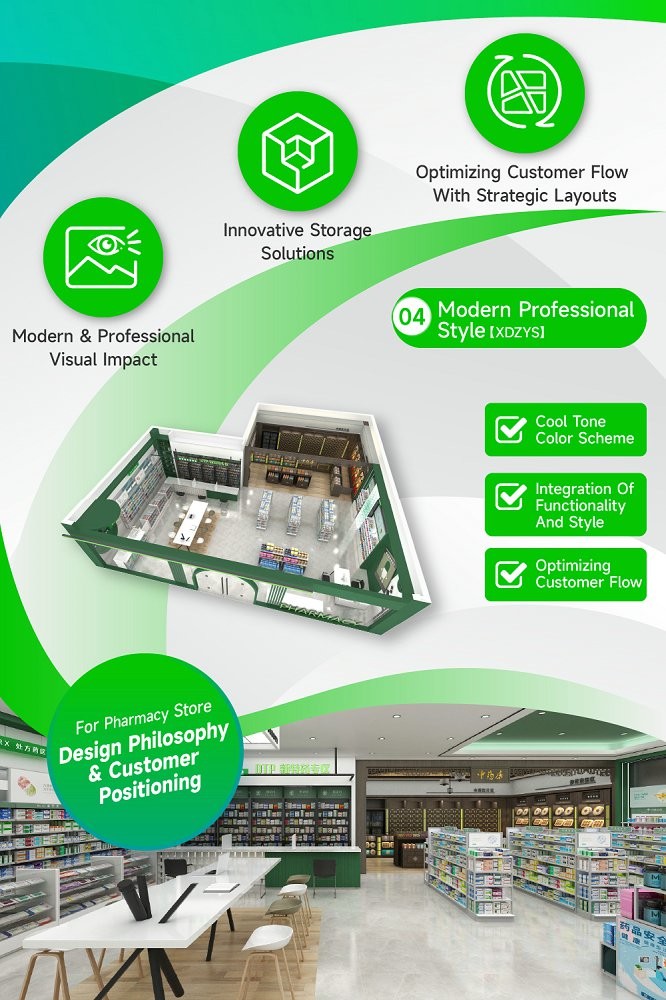 04-XDZYS Pharmacy Shop Display With Modern Professional Style
