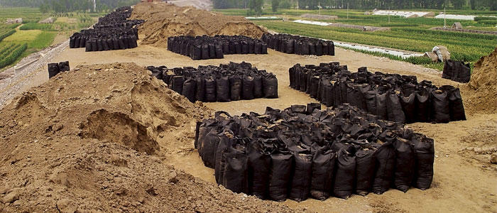 30-30KN/M Needle Punch Nonwoven Geotextile Big Silt Big Or Small Geo Bags For Slope Protection
