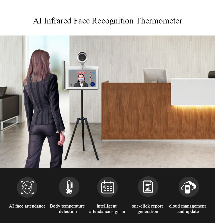 10.1'' Thermal Imaging Face Recognition Thermometer Temperature Measurement