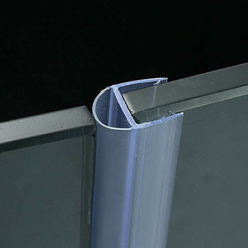 D Shape Shower Door Seal Strip Anti Collision For 8mm Glass