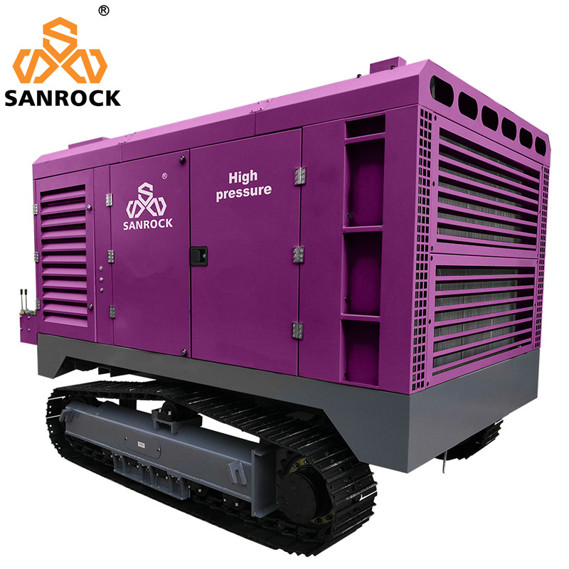 Steel Crawler Air Compressor Machine Mining Screw Air Compressor Diesel Air Compressor
