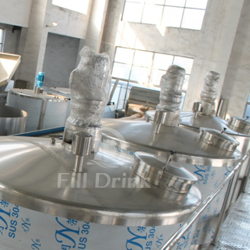 High Pressure Resistant Juice Processing Equipment 2 Layers Stirred Vessel Tank Paddle Type Agitator