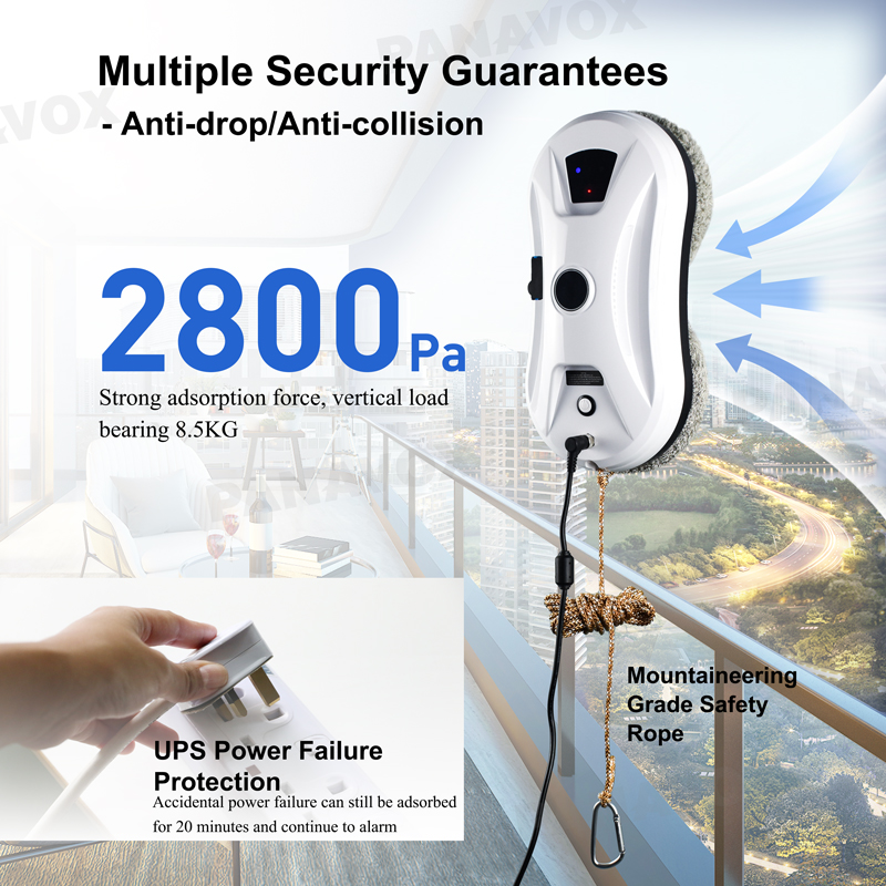 Effective Glass Cleaning Solution PANAVOX Automatic Window Cleaner with 5 mins/m2 Speed