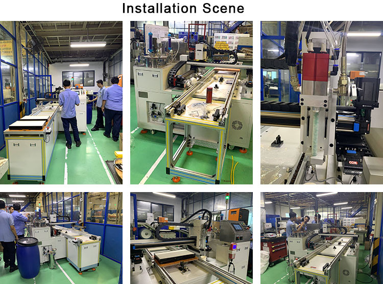 Fully Automatic Epoxy Potting Machine Silicone Glue Potting Line High Speed