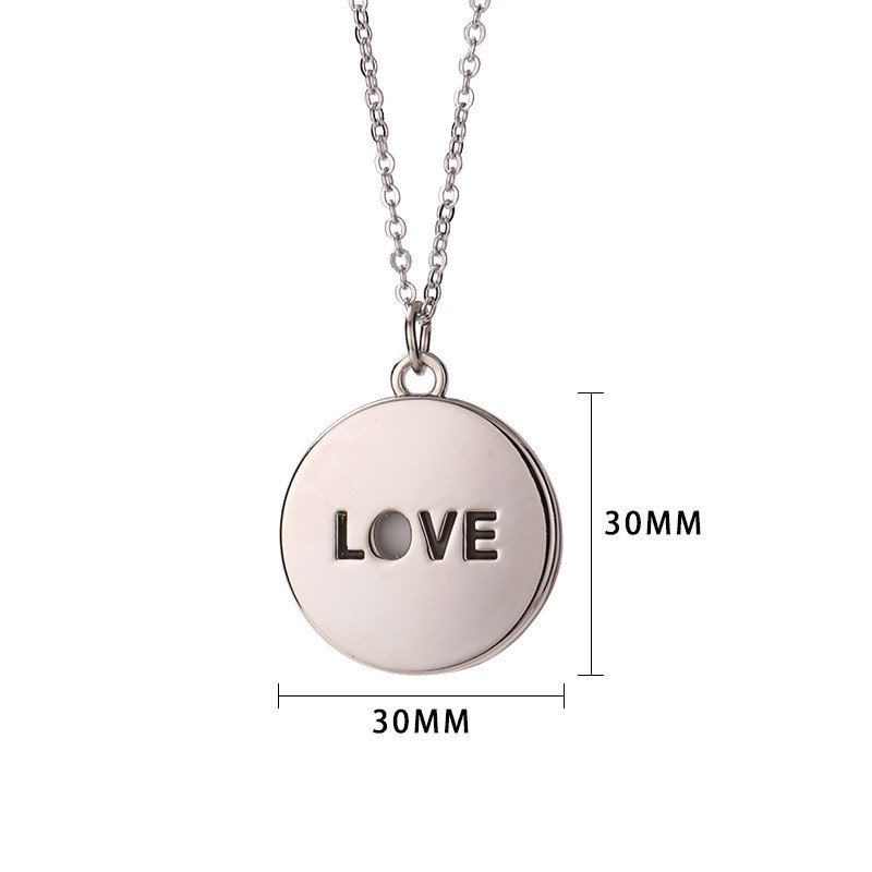 Sublimation Heart Shape Sliding Locket Necklace For Sublimation Printing sublimation valentine gifts