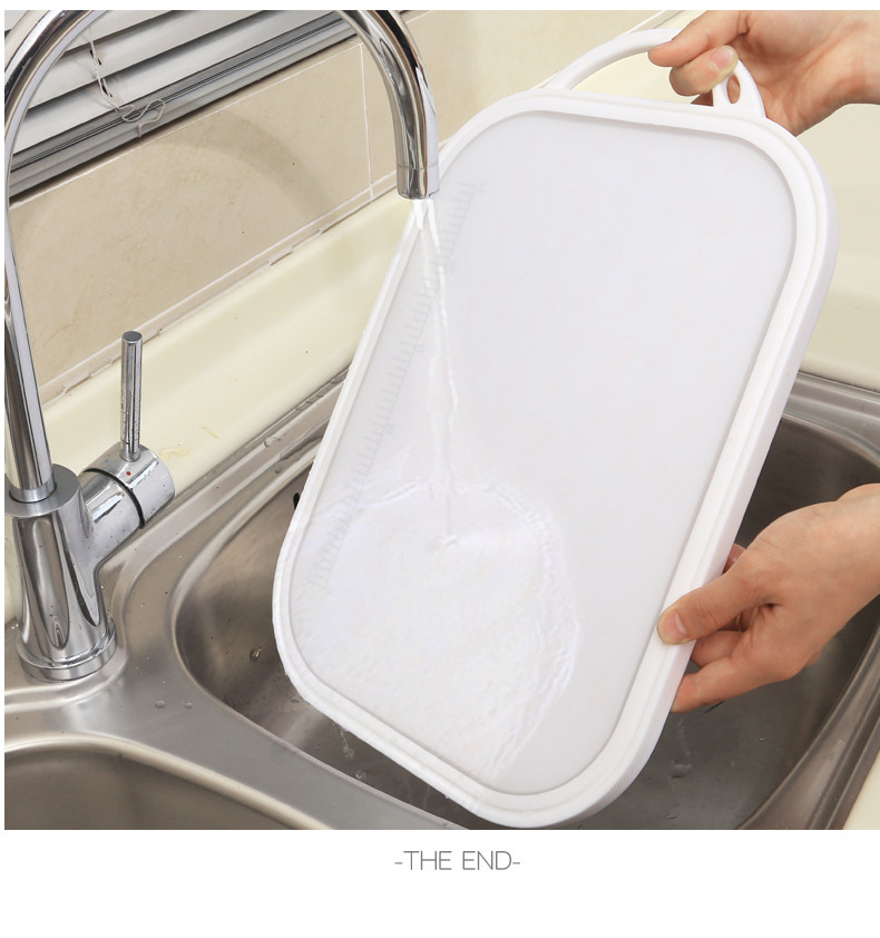 Fruit Non Slip Plastic Cutting Board With Handle Scale Grooves