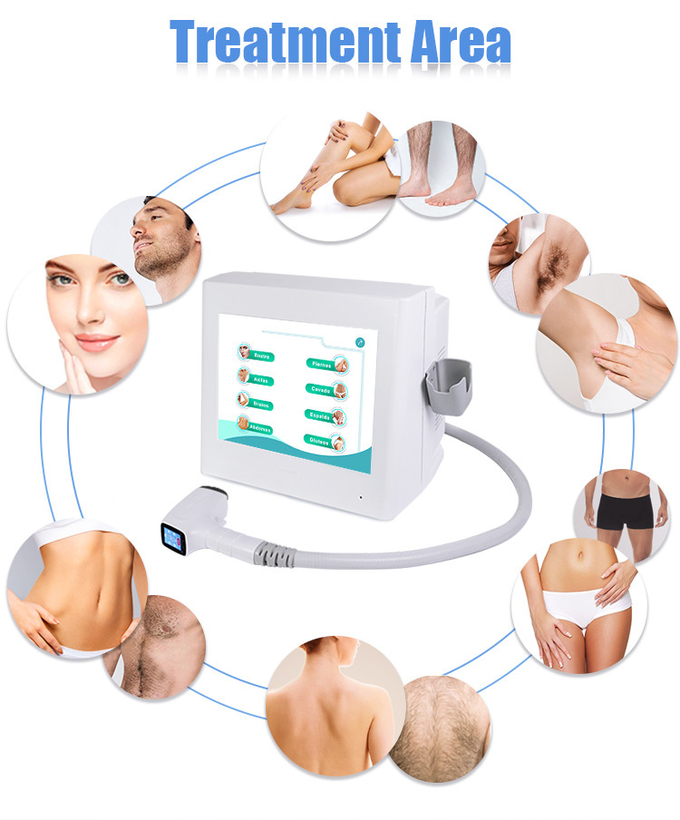 15 Inch Touch Screen Sapphire Laser Hair Removal Machine With Customized White/Color Zinc Hob