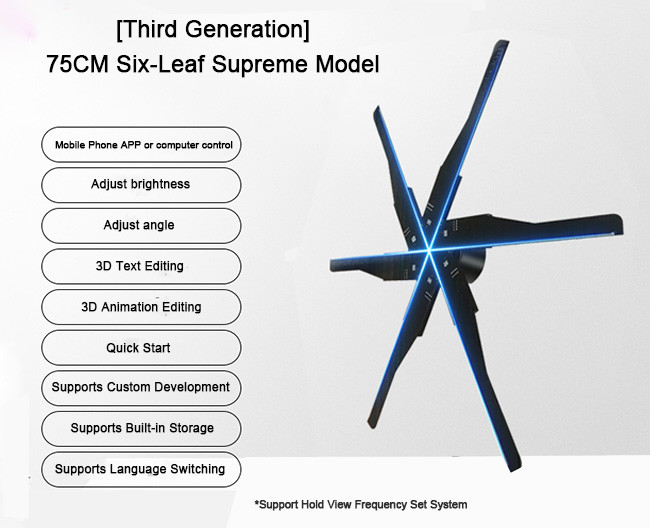 70CM Hologram Fan 3D Holofan For Museum And Educational Institutions