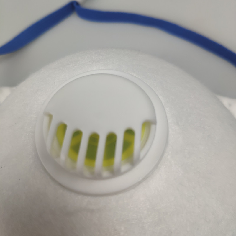 Head-Mounted Cup Shape Protective Face Mask With Breathing Valve