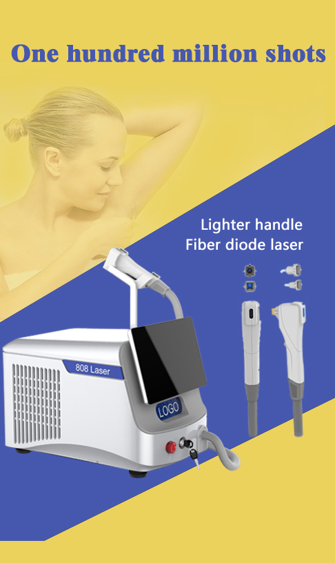 Custom Fiber Laser Hair Removal Machine For Dark Skin Spot Size 14*14mm 12*20mm 12*35mm