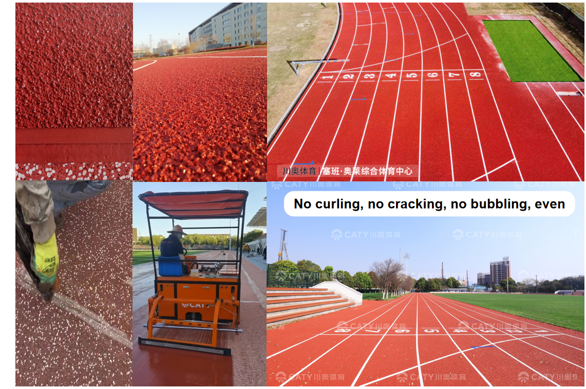 Quick Installation Prefabricated Rubber Jogging Track Material Jogging Colored Rubber Granules