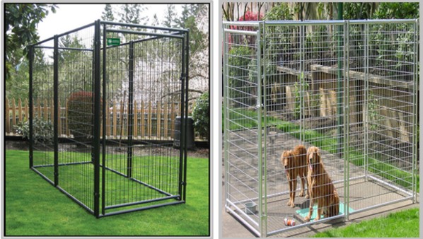 Powder Coated Galvanized Metal Dog Kennel , Welded Dog Cages