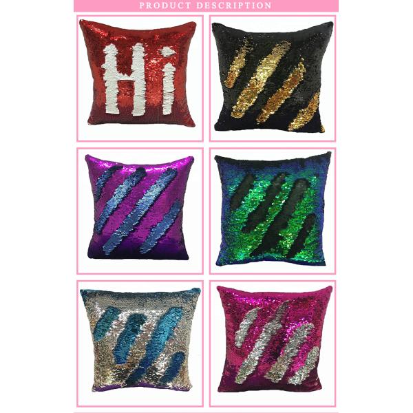 Square Reversible Glitter Pillow Rainbow Travel Pillow Printing Pillowcase