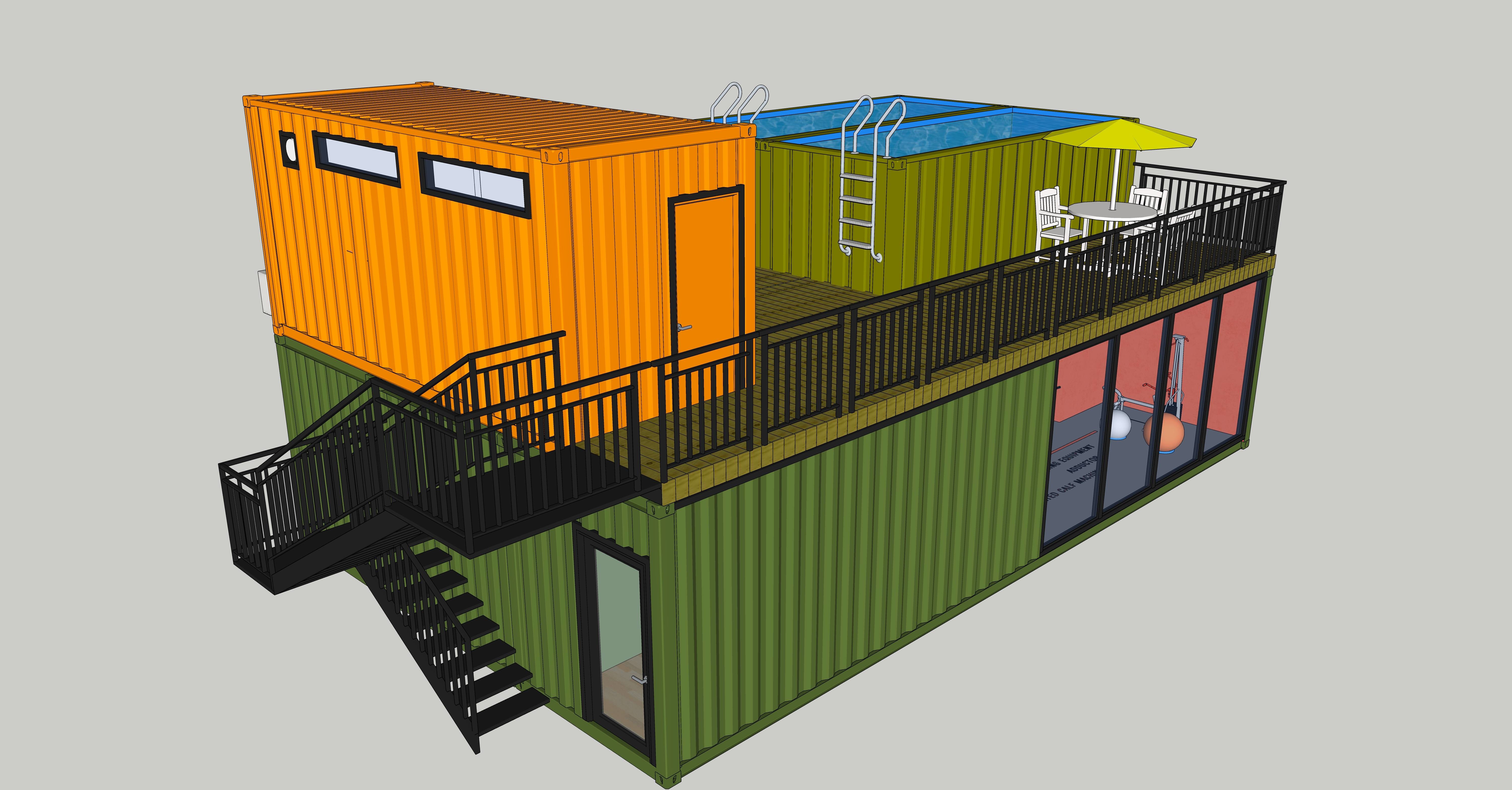 40gp Multifunctional Modular Shipping Container House Prefabricated Combined