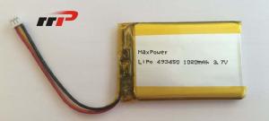 Buy cheap 3.7V 493450 1020mAh Samll LiPolymer Battery Packs IEC62133 For GPS product