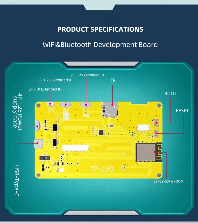 Upgrade Your Display with ESP32 Display Module 4.3 Inch Screen high Resolution