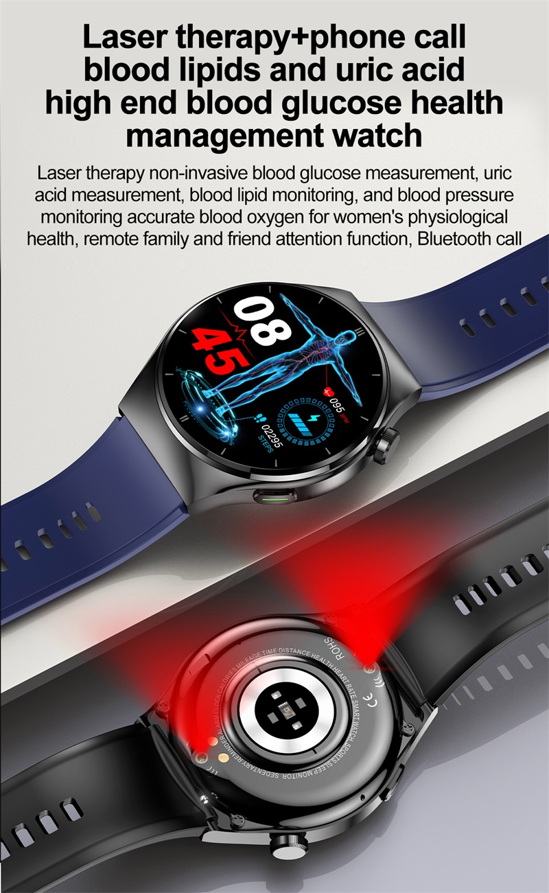 Uric Acid Blood Lipids Laser Therapy Sport Smart Band Low Power Chip SOS Emergency HealthWear APP Health F320