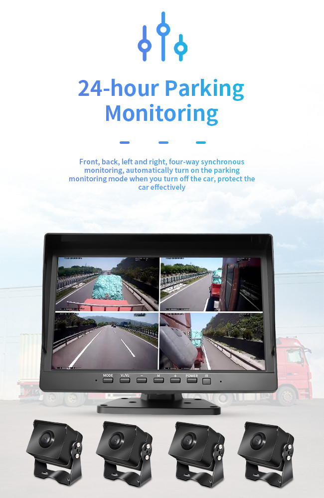 10 Inch Car DVR Camera 4 Way Truck Traffic Reversing Video Fixed Speed Measurement