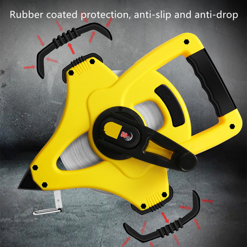 13mm Metric Steel Tape Measure 30M Nylon Coated Engineers Scale Tape Washable