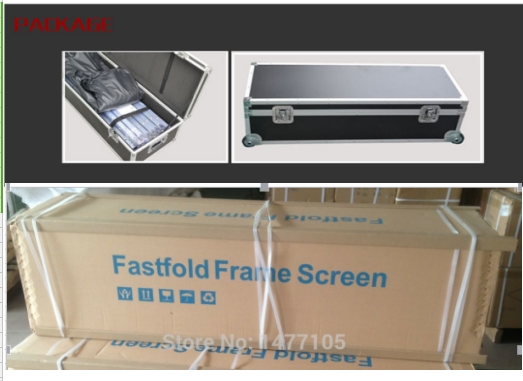120inch Front Rear Projection Fast Fold Portable Projection Screen With Stand Metal 3D PVC Fabric