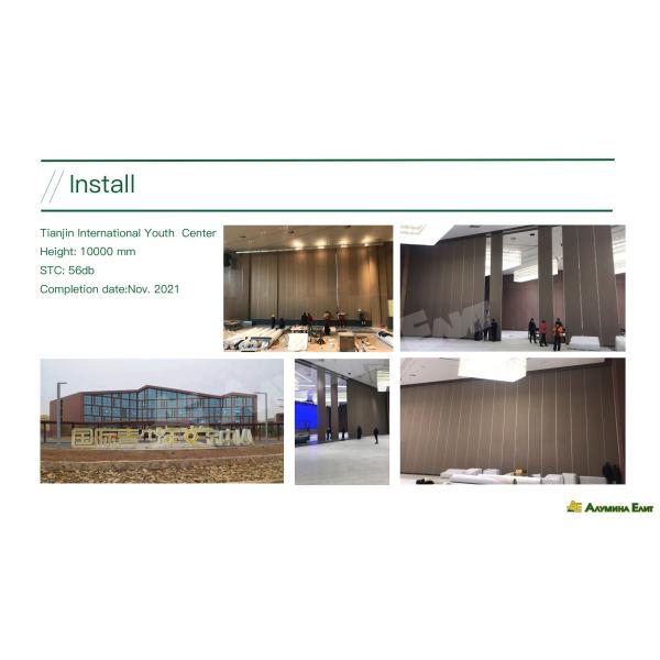 MDF Soundproofing Movable Folding Partition For Office Hotel