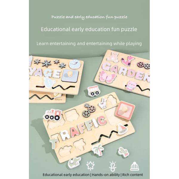 Multifunctional Unisex Educational Busy Board Wooden Puzzle Toys Child's Manual Unlocking Puzzle En71 Certified