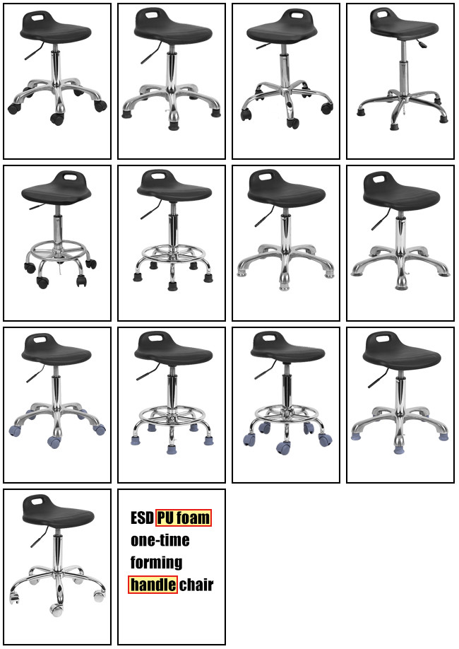 Lab Furniture Office ESD Safe Chairs Adjustable PU One Time Forming