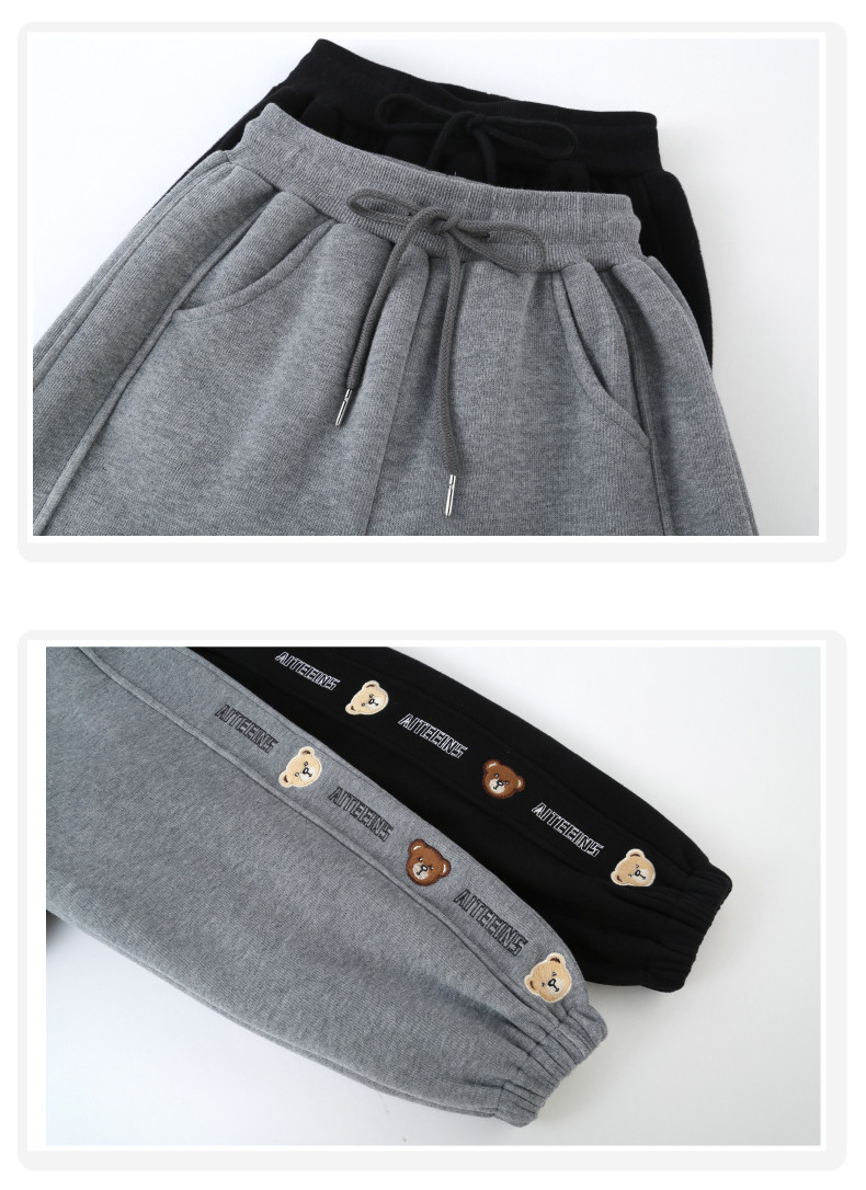 Children's suit thickened sports hoodie children's clothes autumn and winter trend cartoon girl warm two-piece set
