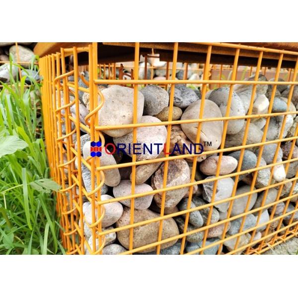 PVC coated Welded Mesh Gabion Baskets Feature Wall 50cm Hight