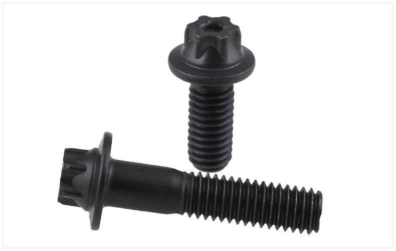 ASTM A574 Flange Bolts Round Coarse / Fine 12 Point Flange Screws High Strength Alloy Steel