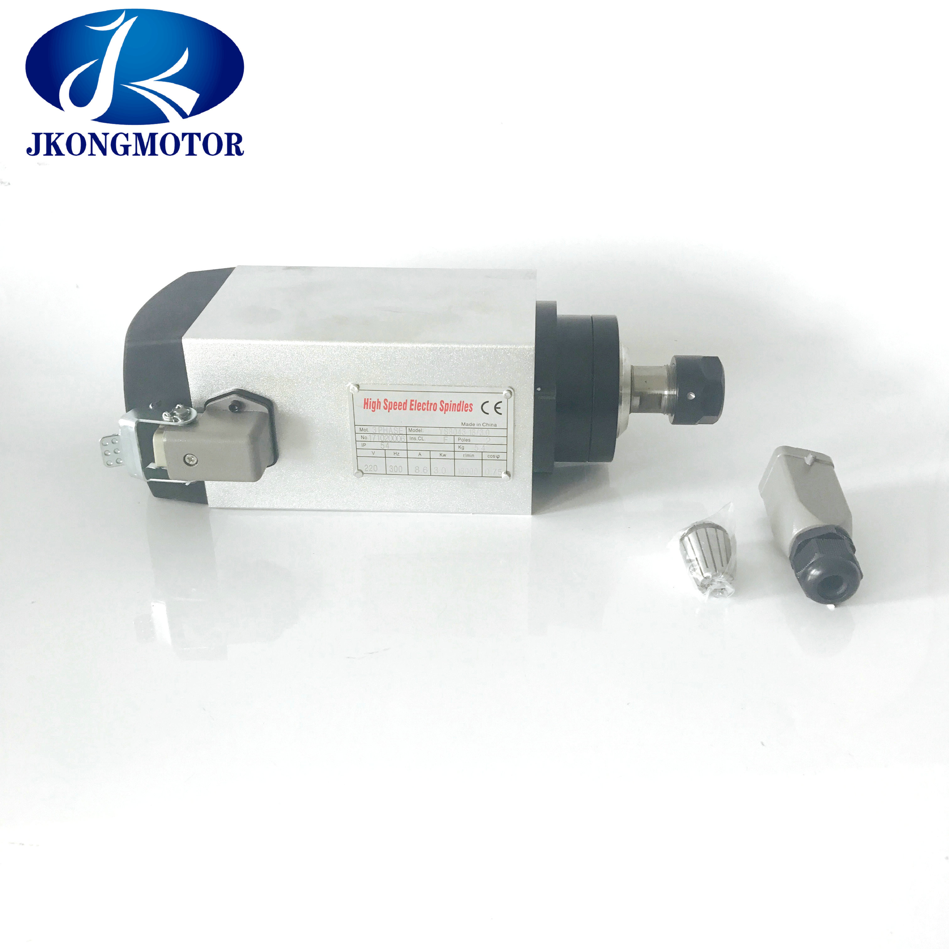 3kw ER20 220v/380v Air Cooled Square Spindle Motor with Inverter CNC Router Kit electric spindle motor