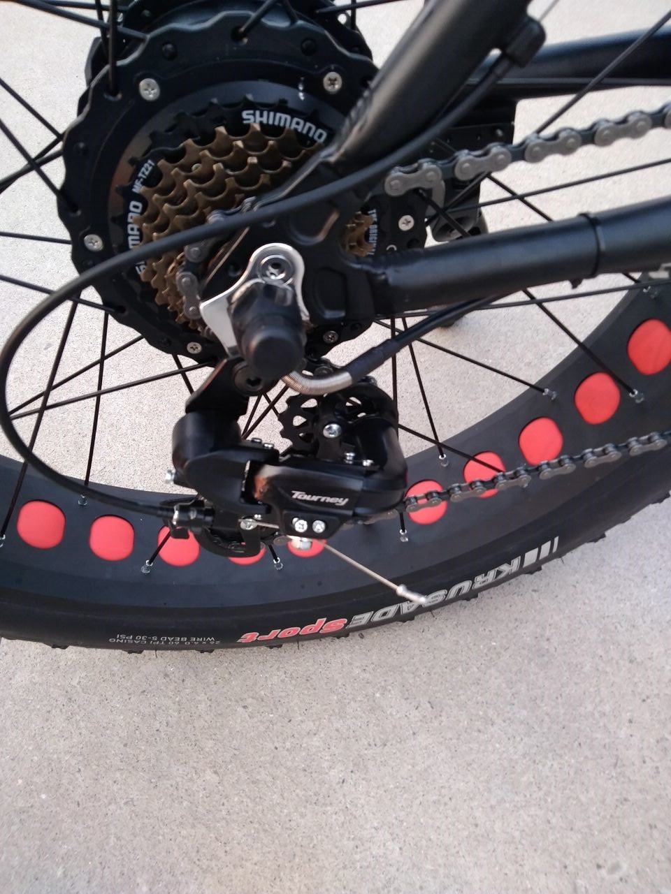 48V 500w Geared Motor Cycling Electric Fat Bike High Torque , Wheel Size 26x4.0