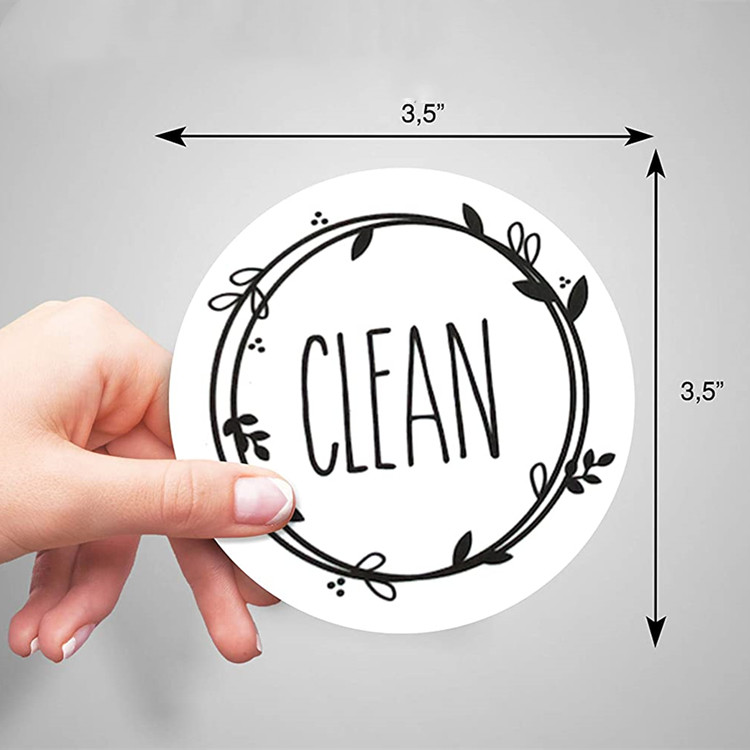 Personalised magnet Circle Dirty Dishwasher Clean Sign Target