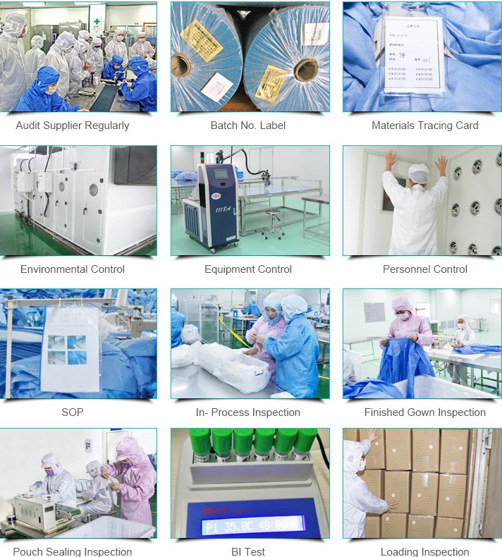 Disposable SMS Non Woven Doctor Waterproof Operation Surgical Gown