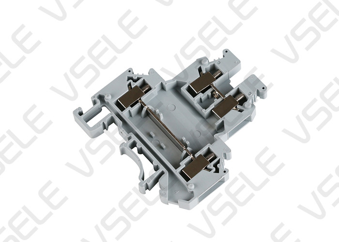 UKK Type Din Rail Terminal Blocks / Double Level Screw Dual Row Terminal Block