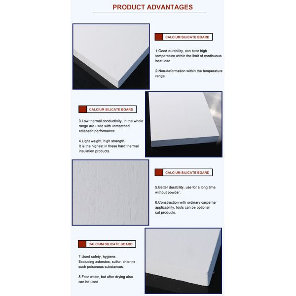 Industrial Furnace Calcium Silicate Insulation Board High Temperature Cal Sil Board