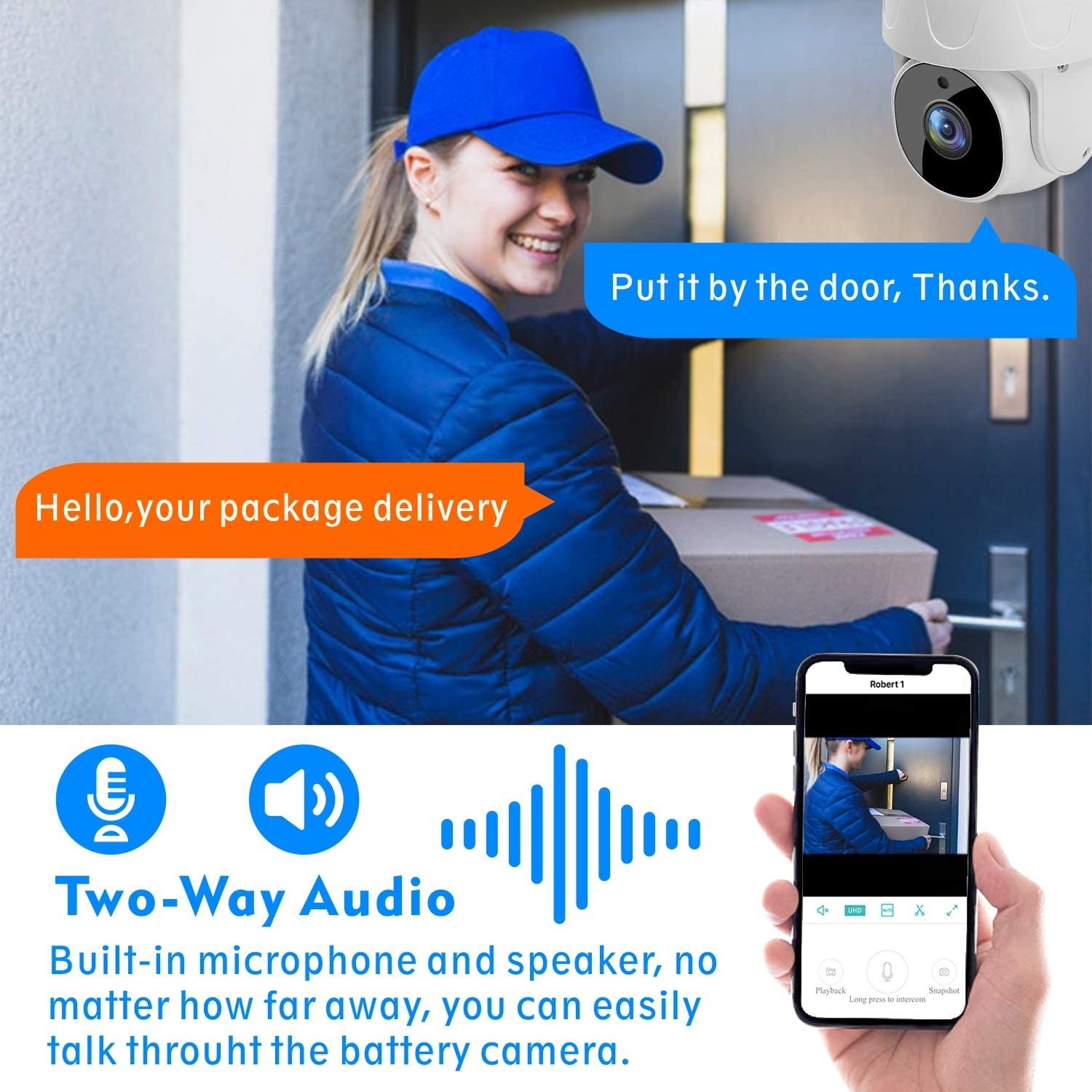 Indoor Plug In Security Smart Security Camera Dome With Alexa 1/3" CMOS