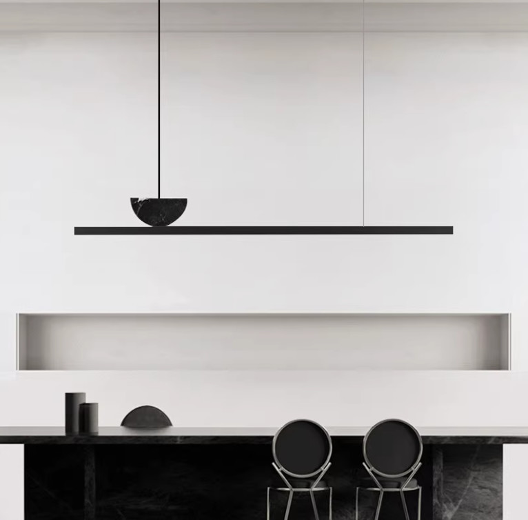 Direct sales new style all-copper bar minimalist strip lamp restaurant marble modern smart all-copper designer office