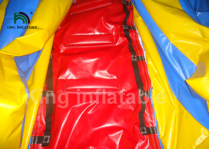 0.55mm PVC Plato Tarpaulin Blue Inflatable Amusement Park / Kids Outdoor Playground