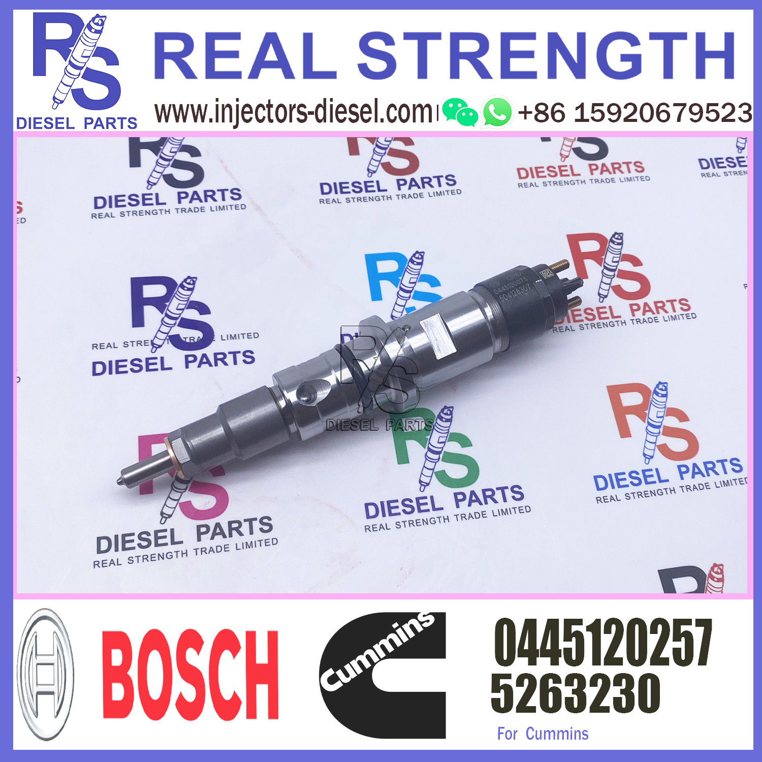 Cummins Machinery Engines Parts ISB ISC ISL Injector 5263230 4994928 045120257 Fuel Injector 5263230 4994928 0445120257