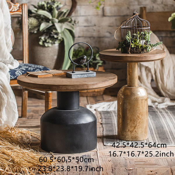 Antique Hand Carved Luxury Center Table 8.5kg Decorative Solid Wood Round