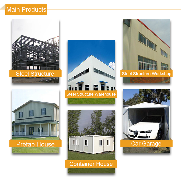 Mobile Modular Metal Carport with C.Z Shape Steel Channel Purlin Outdoor Carport