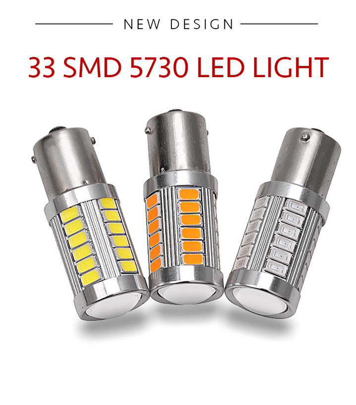 Car Brake Light 1156 BA15S 1157 BAY15D P21W 33 LED 5630 3157 7440 7443 SMD Car Tail Bulb Brake Lights Auto Reverse Lamp