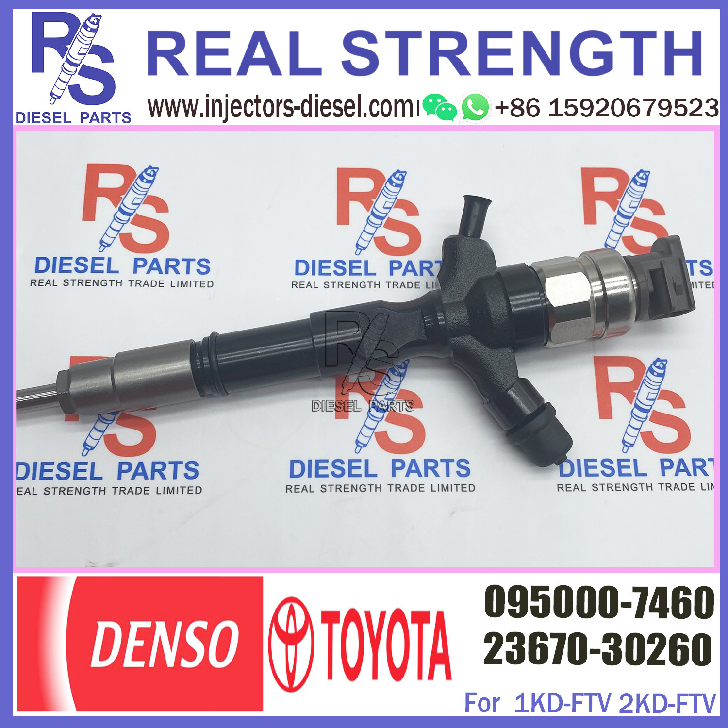 Original Common rail Diesel Fuel Injector 23670-30260 095000-7460 for T-OYOTA 23670-30260 095000-7460