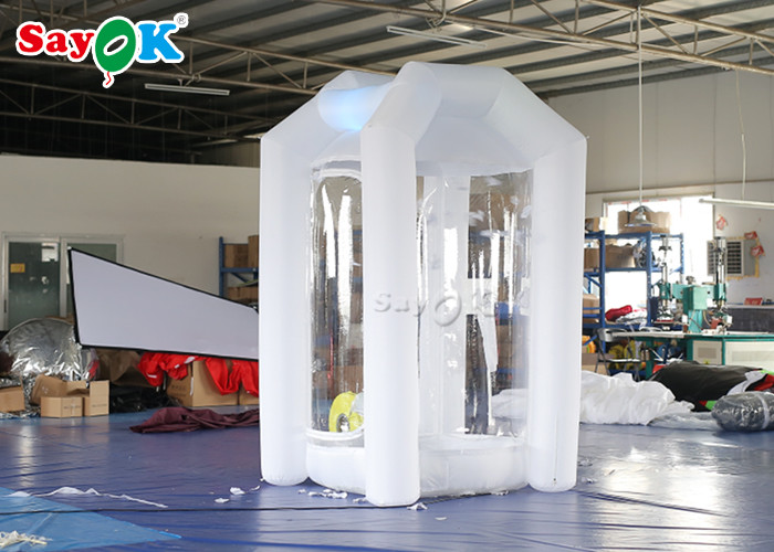1.5*1.5*2.5m Custom Inflatable Products White Inflatable Money Machine Booth For Business