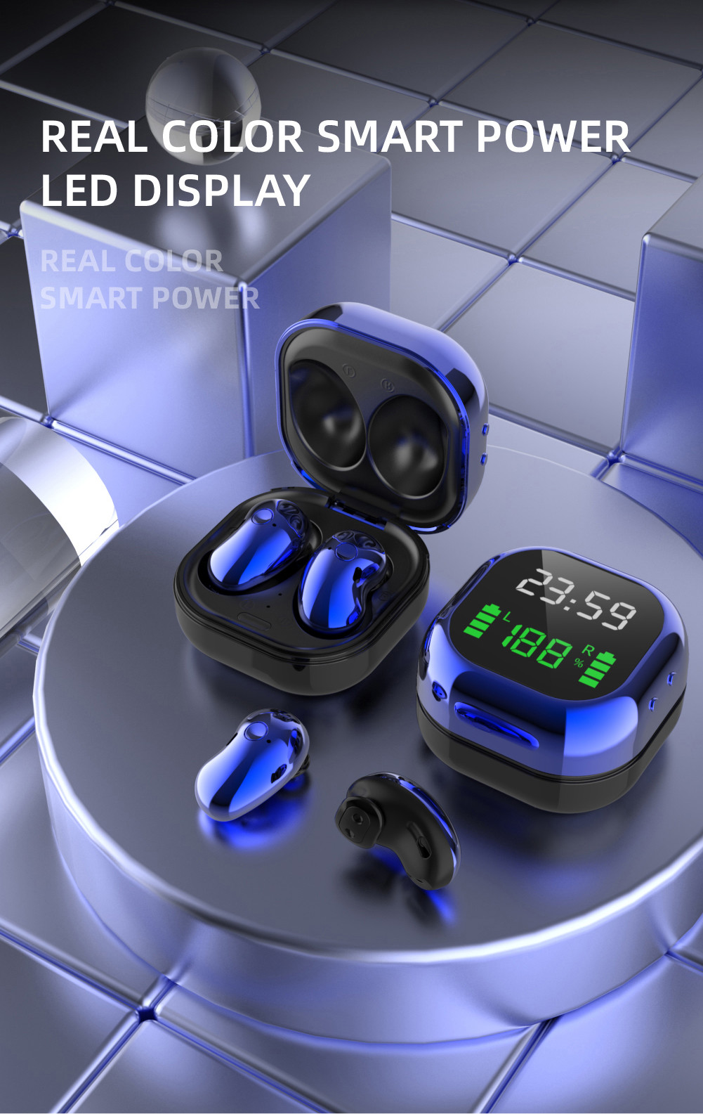 HiFi Stereo 5.1 Bluetooth Earphones With Mic Noise Cancelling