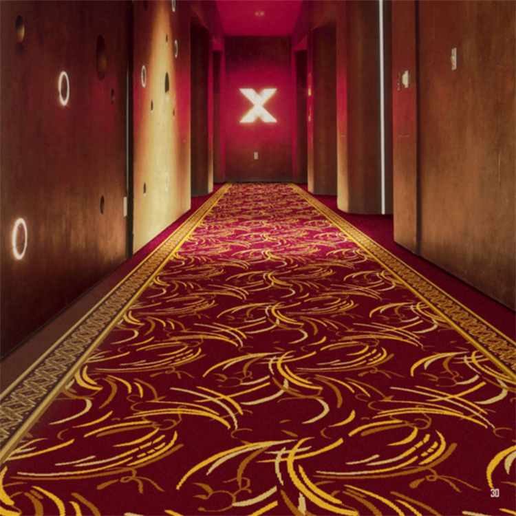 Traditional style red PP corridor long carpet